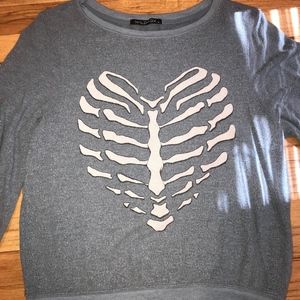 Wildfox Skull Heart Sweatshirt
